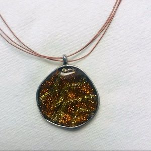 Sterling Silver resin necklace